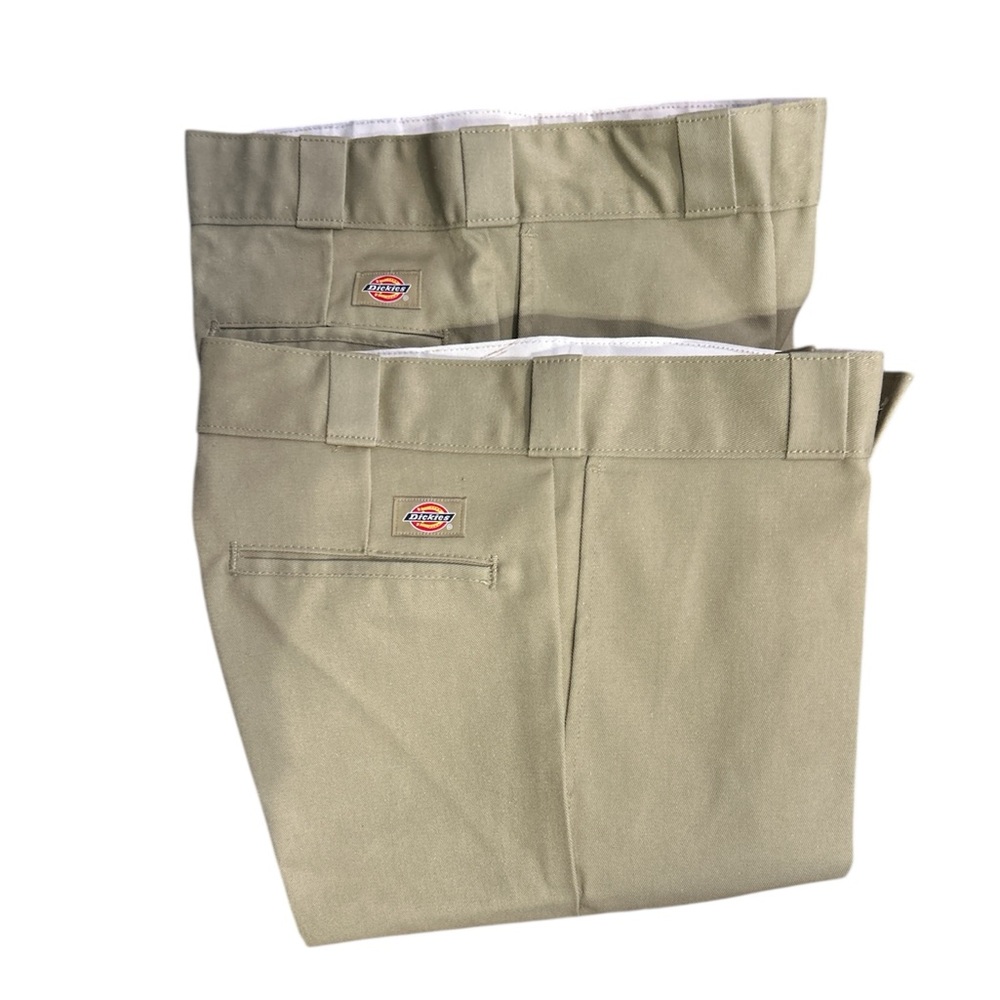NWOT lot of 2 Dickies 874 khaki work pants 32x30 original fit cotton poly blend
